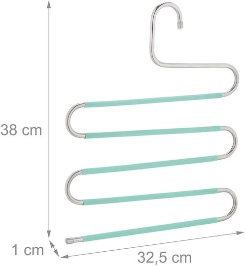 Relaxdays Wardrobe Hanger for Pants Metallic Silver 10046782 4 Pieces