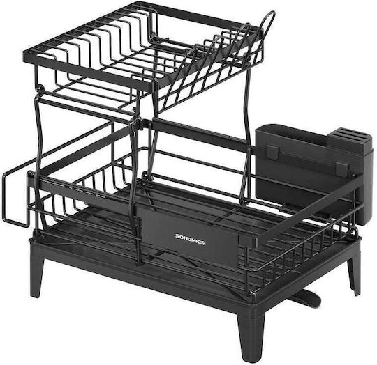 Songmics Küchenspülen-Organisatoren Diórofoς aus Inox in Schwarz Farbe 31x42x36.5cm