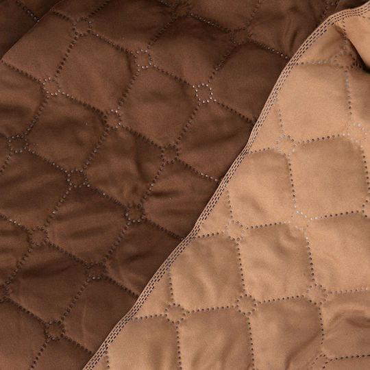Κουβερλί Υπέρδιπλο από Πολυεστέρα Brown 220x240cm