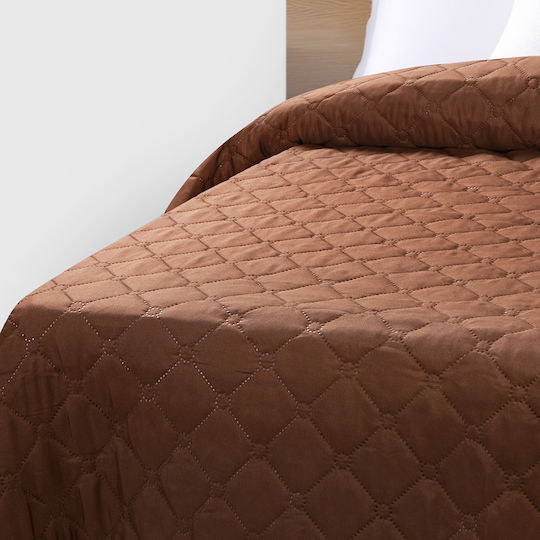 Κουβερλί Υπέρδιπλο από Πολυεστέρα Brown 220x240cm