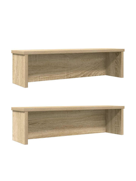 vidaXL Tischbasis Sonoma Holz 50x15x16cm 2Stücke Braun