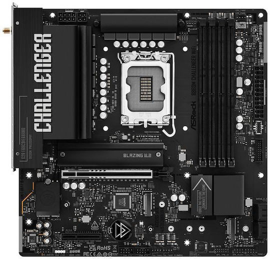 ASRock B860M Challenger WiFi Motherboard Micro ATX with Intel 1851 Socket 90-MXBUP0-A0UAYZ