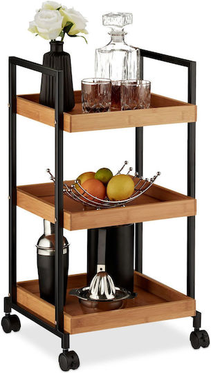 Relaxdays Lebensmittelregal Metallisch 3 Ebenen Schwarz 10027598 Relaxdays Lebensmittelregal Metallisch 3 Ebenen Schwarz 10027598