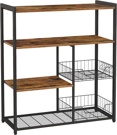 Wooden Food Rack 6 Tiers Brown Wooden Food Rack 6 Tiers Brown