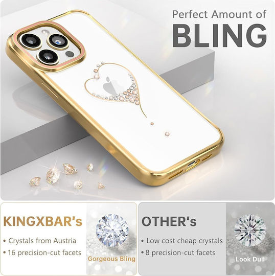Kingxbar Wish Series Back Cover Πλαστικό / Σιλικόνης Χρυσό (iPhone 14 Pro)
