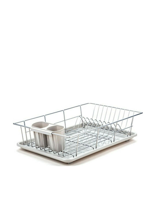 Nava Misty Sink Strainer Metallic Silver 48x30x11cm