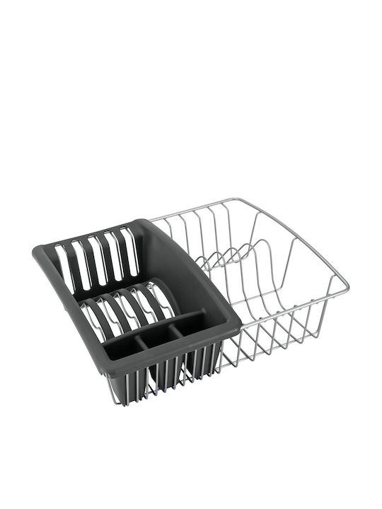 Metaltex Aquatex Στραγγιστήρι Νεροχύτη Μεταλλικό Γκρι 35x30x11cm