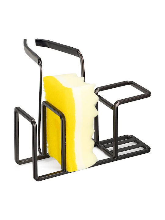 Navaris Sponge Holder Made of Black Metal 18x17.5x13cm