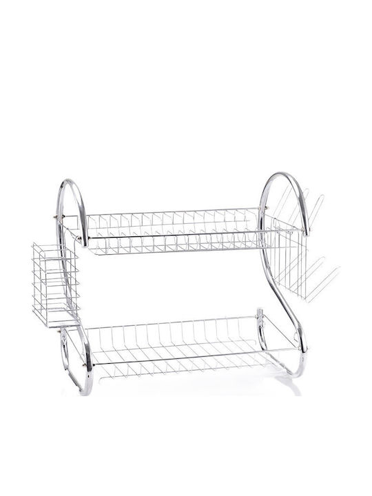 Cheffinger Metallisches Silber Geschirrabtropfer 43x26x39cm