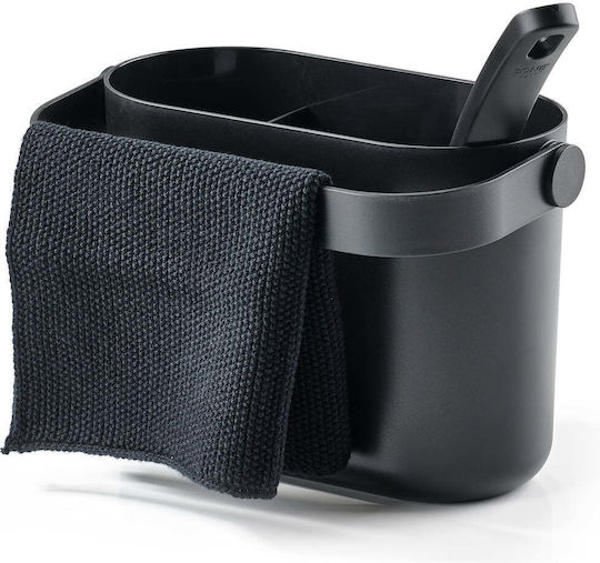Kitchen Sink Organizer Base in Plastic Black 22x12.5x14.8cm
