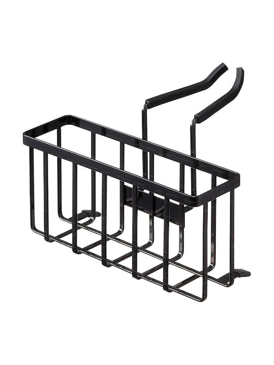 Yamazaki Kitchen Sink Organizer Made of Black Stainless Steel 18.5x20.3x14cm