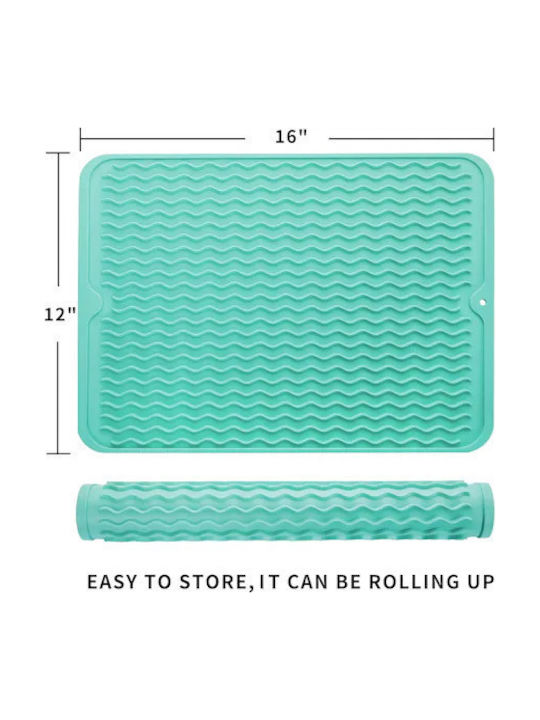 Silicone Dish Drying Surface Green 40x30cm