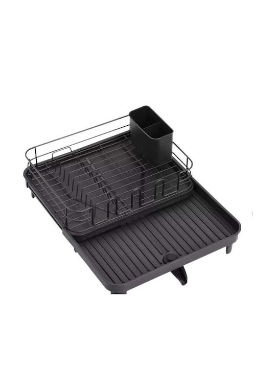 Zeller Scurgător De Chiuvetă Din Plastic Negru 52x41x20cm