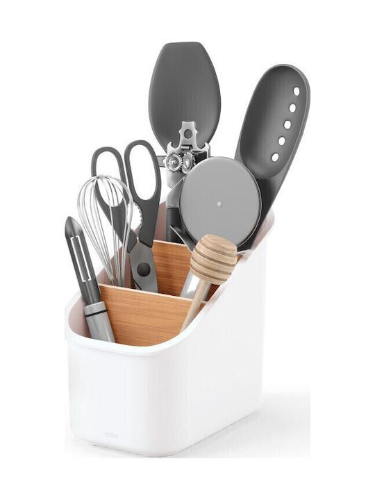 Umbra Plastic Cutlery Drainer White 14x21x19cm