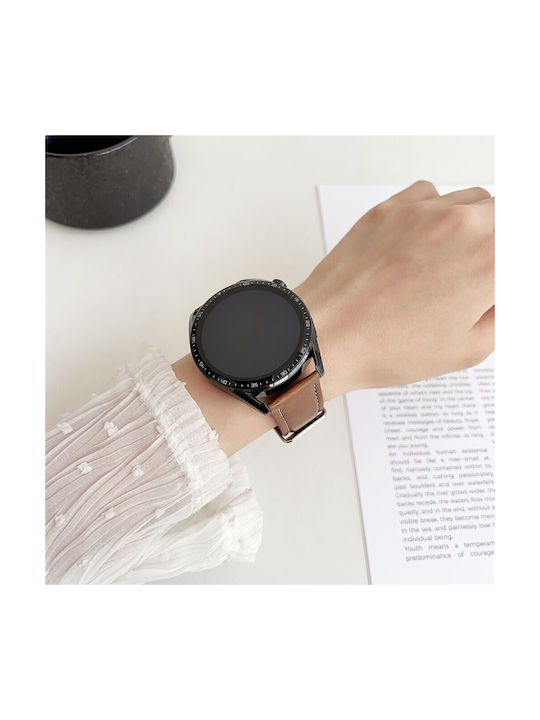 Λουράκι Leather Huawei Watch Gt 6 5 4 41mm Xiaomi Watch S4 41mm Garmin Venu 3s 18mm Midnight Blue