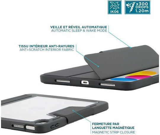 Mobilis Flip Cover Ανθεκτική με Πληκτρολόγιο Διάφανη (Ipad 11" (2025) / Ipad 10.9" (2022))