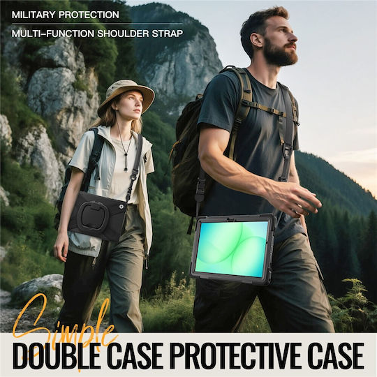 Back Cover Rezistentă Rotativă Neagră (Samsung Galaxy Tab A11 Plus)