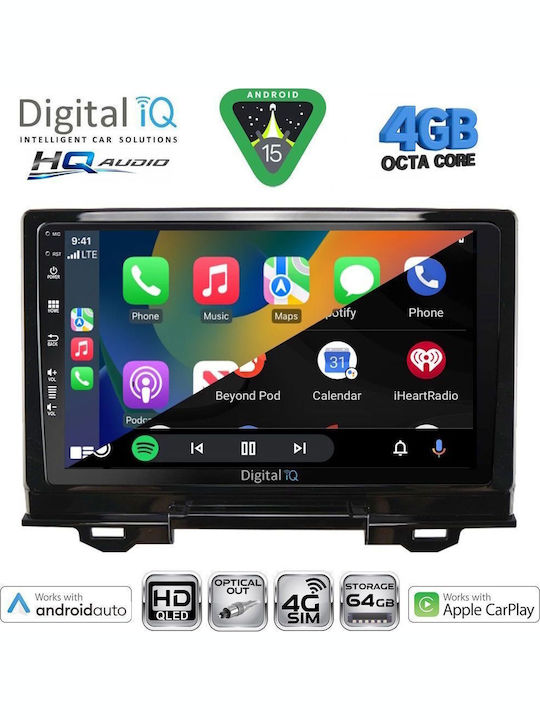 Digital IQ Car Audio System for Honda HR-V 1998-2005 Bluetooth USB WiFi GPS Apple CarPlay Android Auto with 9" Touch Screen