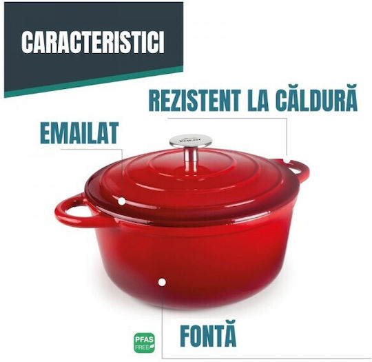 Lacor Tiefkochtopf aus Gusseisen 3,5l / 24cm