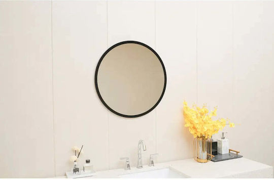 Inter Ceramic Round Bathroom Mirror 62x62cm