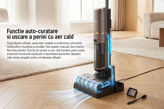 Heinner HSFW-PB160DRYBK Επαναφορτιζόμενη Σκούπα Stick 22.2V Γκρι