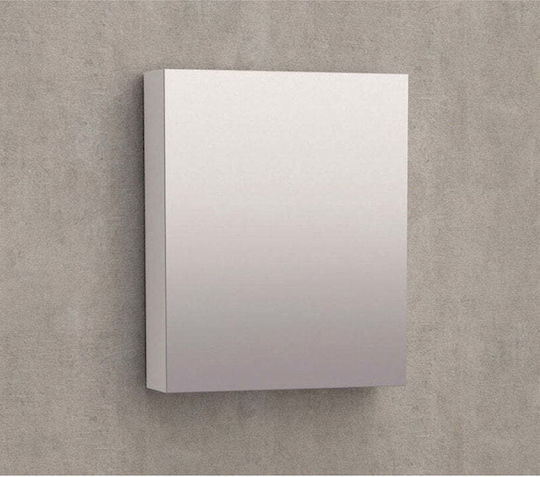 Inter Ceramic Bathroom Mirror made of Plastic with Cabinet 55x45cm White