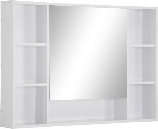 Kleankin 834-419 Ορθογώνιος από MDF με Ράφι 100x15cm Λευκός