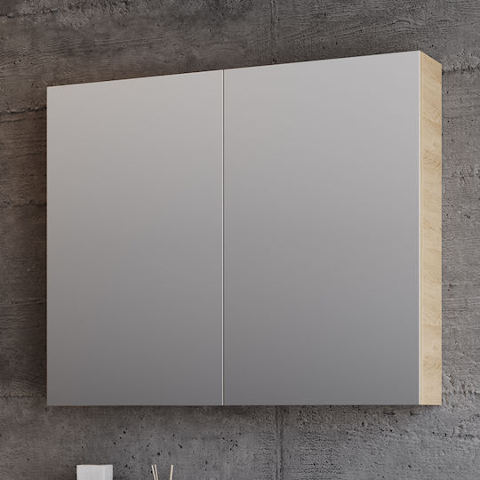 Martin 3MSAN080BEM Καθρέπτης από MDF με Ράφι 80x14cm Μπεζ Martin 3MSAN080BEM Καθρέπτης από MDF με Ράφι 80x14cm Μπεζ