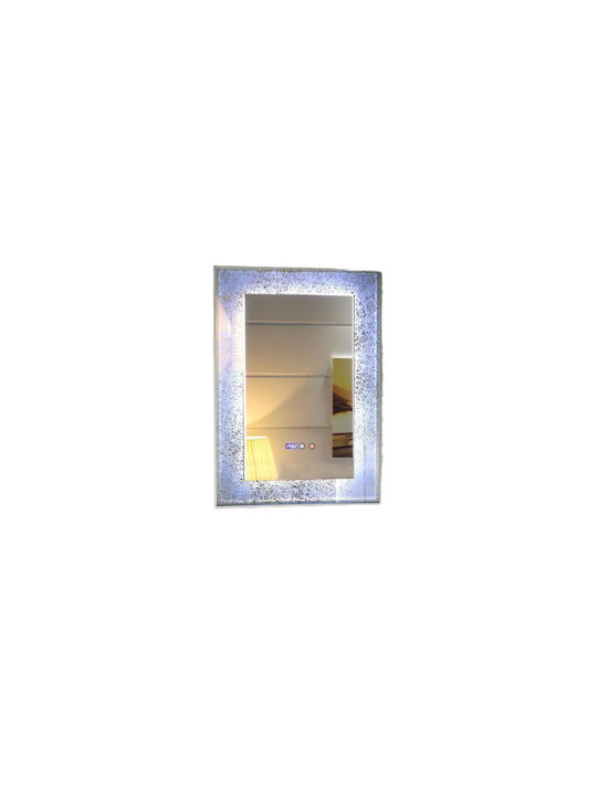 Inter Ceramic Icl 1792 Mirror Bathroom Led Lighting Touch Screen Clock Temperature Indicator Anti-fog System