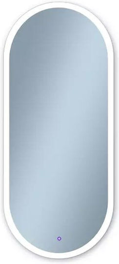 ELIPSON45X105 Καθρέπτης Led Αφής από Μέταλλο 45x105cm Λευκός