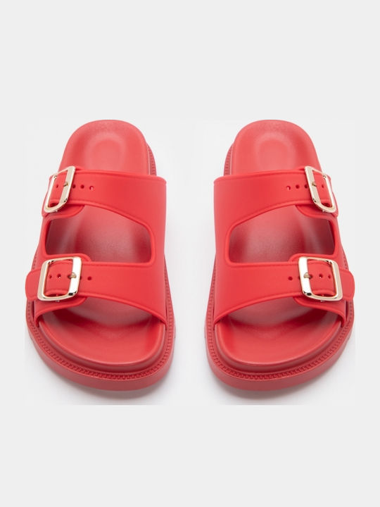 Flache Damen Sandalen Flatforms Rote