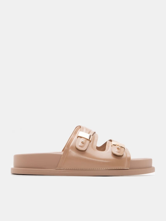 Flache Sandalen Für Damen Flatforms Beiges