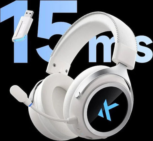 MCHOSE MC-X9-1 Căști Gaming Wireless Over Ear cu Conectivitate Bluetooth Albe pentru PC