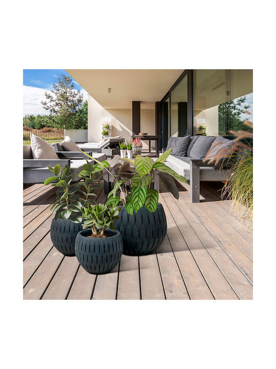 Black Flower Pot 49x37cm