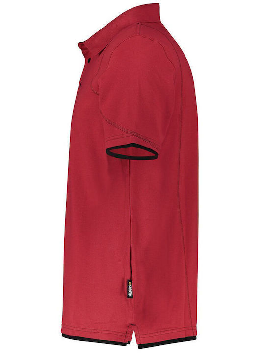 Dassy Workwear Polohemd mit reflektierenden Bändern Rot Schwarz