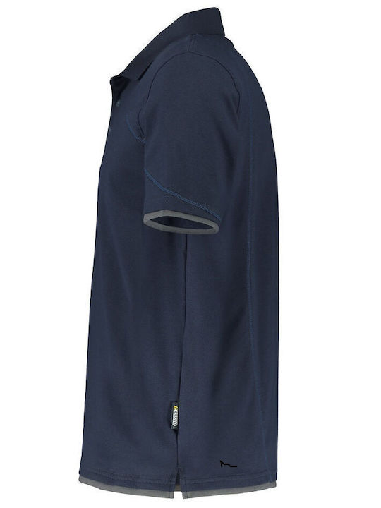 Polo Shirt Dassy Orbital Midnight Blue Anthracite Grey