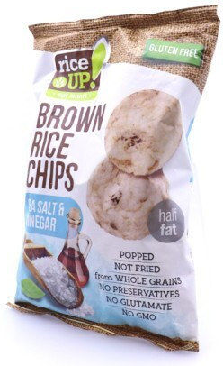 RiceUp Rice Wafers with flavor Salt & Vinegar Whole Grain Gluten Free 60gr