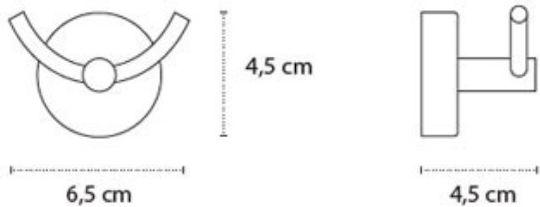 Karag Moderno Άγκιστρο Μπάνιου Διπλό με Βίδες ​6.5x4.5cm Inox Ασημί