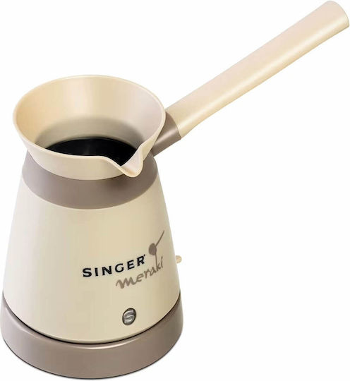 Singer Meraki Electric Greek Coffee Pot 800W with Capacity 330ml Brown