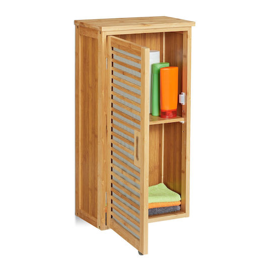 Relaxdays Badezimmerschrank 35x20x66cm Braune