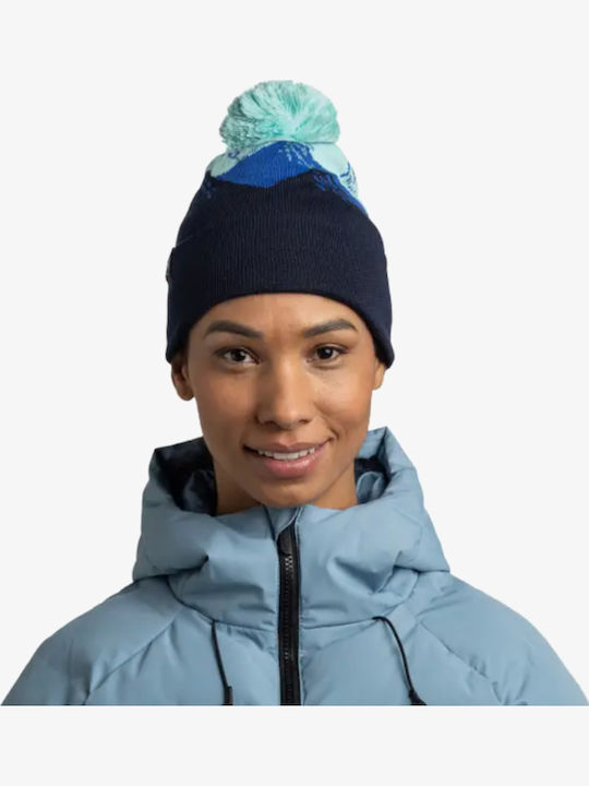 Tatik Beanie Unisex Σκούφος Πλεκτός σε Μπλε χρώμα