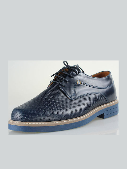 Leather Men's Dress Shoes Blue 31101-BLUE