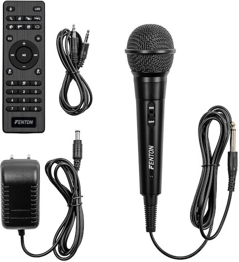 Fenton Ηχείο Karaoke με Ενσύρματo Μικρόφωνο και Εφέ Φωτισμού CORE 130 Μαύρο