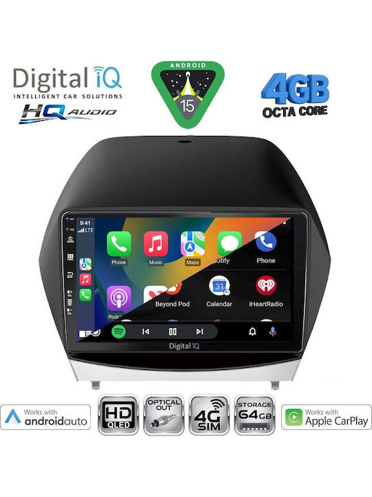 Digital IQ Car Audio System for Hyundai iX35 2010-2015 Bluetooth USB WiFi GPS Apple CarPlay Android Auto with 10" Touch Screen