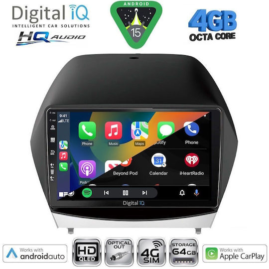 Digital IQ Car Audio System for Hyundai iX35 2010-2015 Bluetooth USB WiFi GPS Apple CarPlay Android Auto with 10" Touch Screen