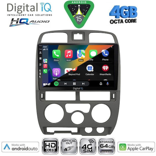Digital IQ Auto-Audiosystem Isuzu D-Max 2002-2008 Bluetooth USB Eingebautes Wi-Fi GPS Apple CarPlay Android Auto mit 9 Zoll Touchscreen