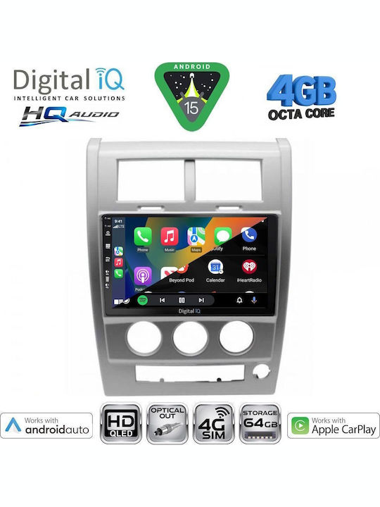 Digital IQ Car Audio System for Jeep Cherokee / Liberty 2007-2014 (Bluetooth/USB/WiFi/GPS/Apple CarPlay/Android Auto) with 10" Touch Screen