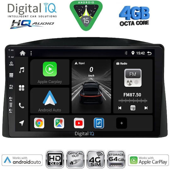 Digital IQ Car Audio System for Jeep Cherokee / Liberty 2007-2014 (Bluetooth/USB/WiFi/GPS/Apple CarPlay/Android Auto) with 10" Touch Screen