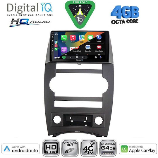 Digital IQ Ηχοσύστημα Αυτοκινήτου για Jeep Commander 2007-2009 (Bluetooth/USB/WiFi/GPS/Apple-Carplay/Android-Auto) με Οθόνη Αφής 9"