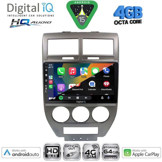 Digital IQ Car Audio System for Jeep Compass / Patriot 2007-2016 Bluetooth USB WiFi GPS Apple CarPlay Android Auto with 10" Touch Screen